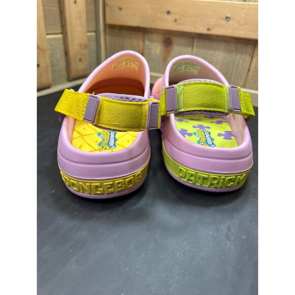 SpongeBob SquarePants X Patrick Pink & Yellow Slip-On Sandals Mule Size 11 - Picture 4 of 10